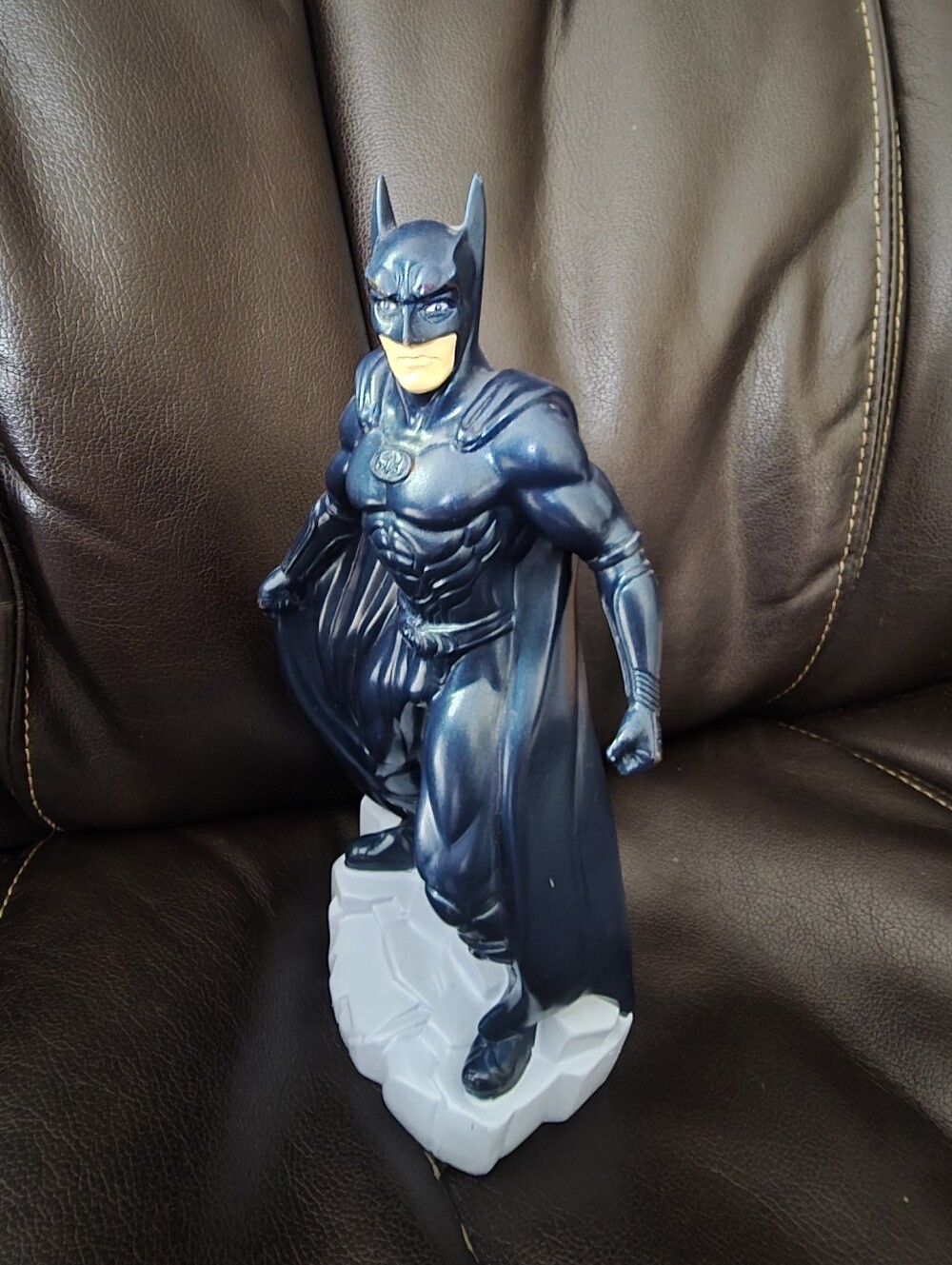 Batman Coin Piggy Bank DC Comics 1997 Thinkway Toys VG Used Vintage (W Damage)